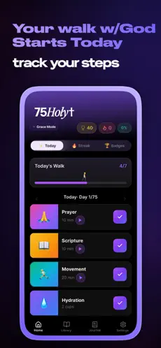 Bible. Fitness. Faith. 75 Days screenshot