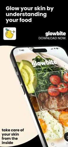 Scan the food. Glow your skin screenshot
