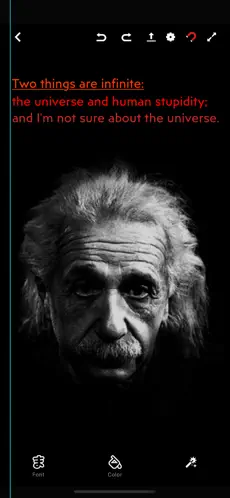 Tahrir App – Text on image screenshot