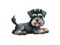 Cute Schnauzers Stickers