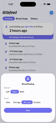 littlefeed – feed your baby screenshot