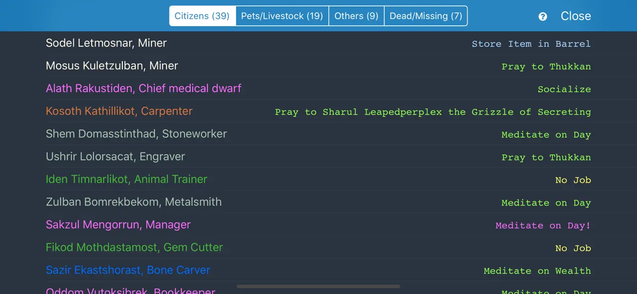 Dwarf Fortress Remote screenshot