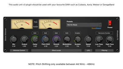 Shimmer AUv3 Audio Plugin screenshot