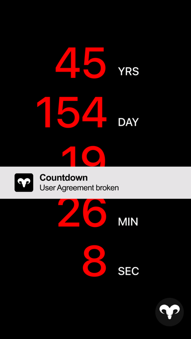 Countdown App screenshot