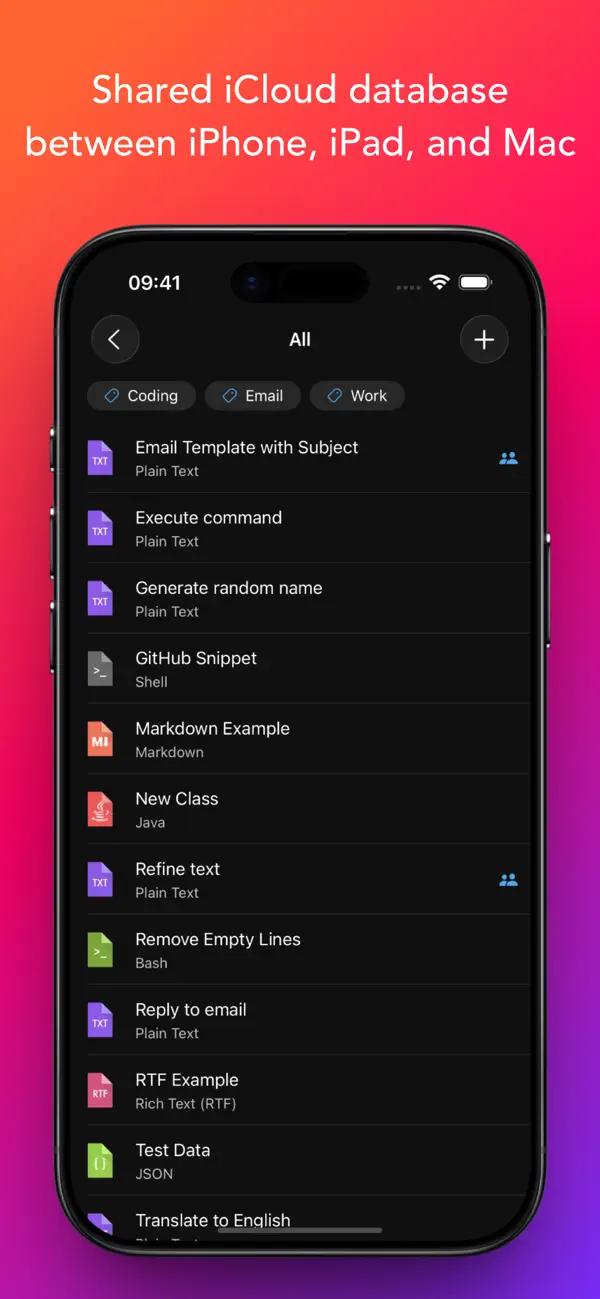 Snippety – Snippets Manager screenshot
