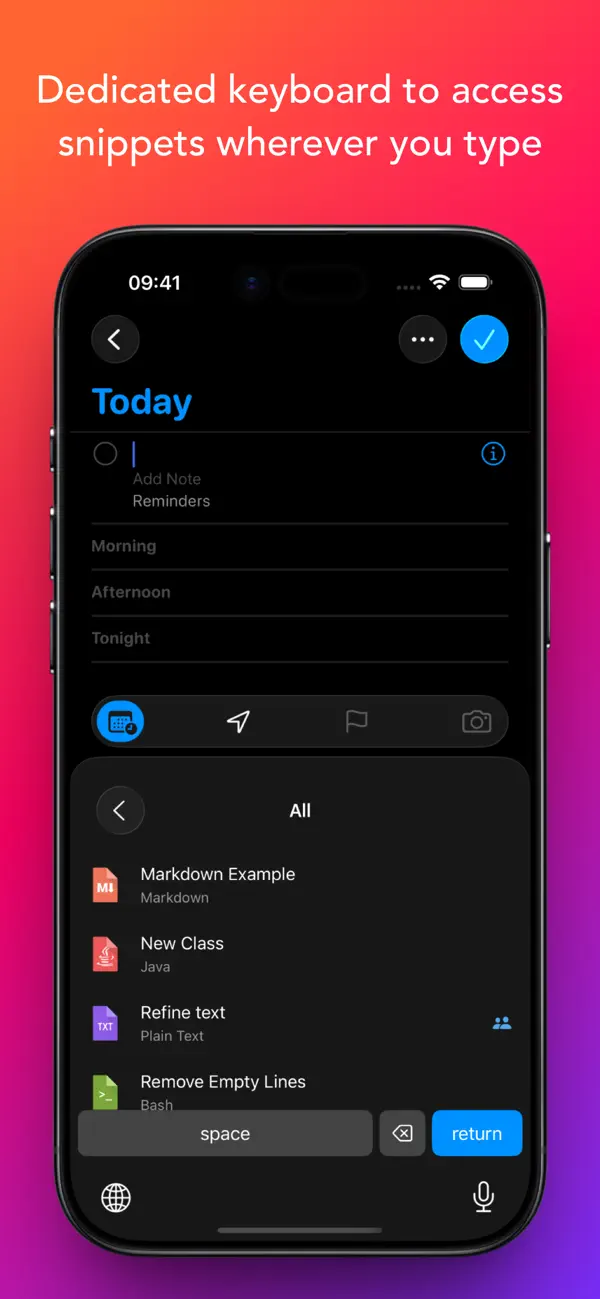 Snippety – Snippets Manager screenshot