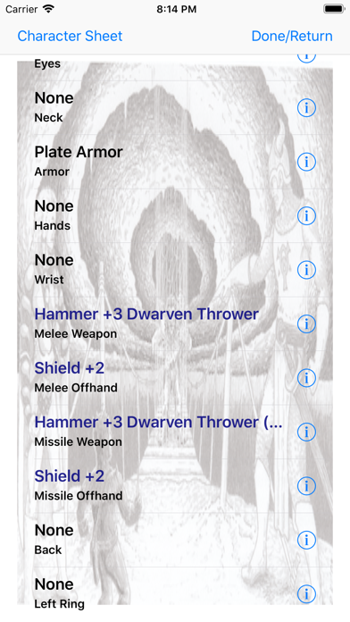 Character Gen for 1st Ed DnD screenshot