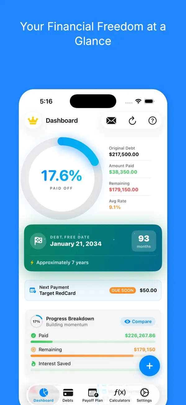 Debt Free – Pay Off your Debt screenshot