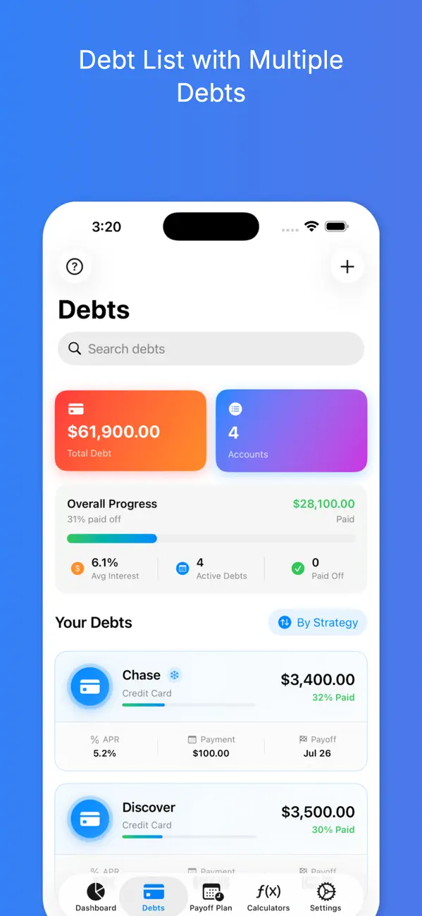 Debt Free – Pay Off your Debt screenshot
