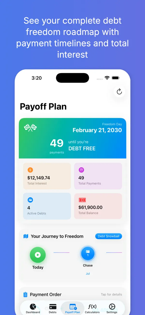 Debt Free – Pay Off your Debt screenshot