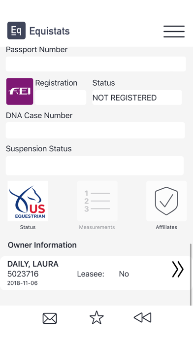 Equistats screenshot