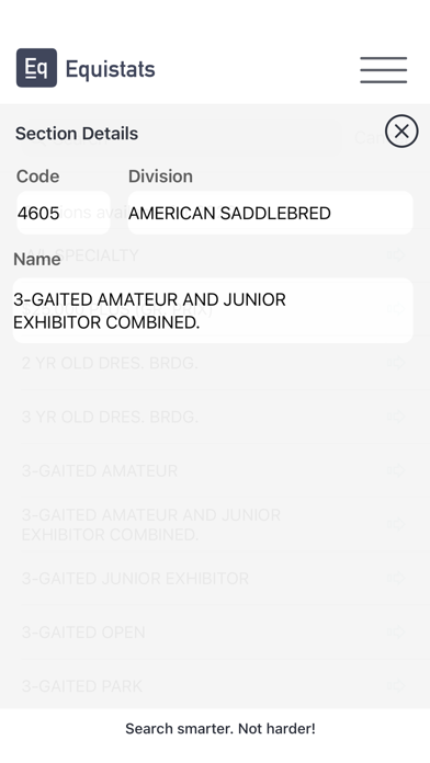 Equistats screenshot