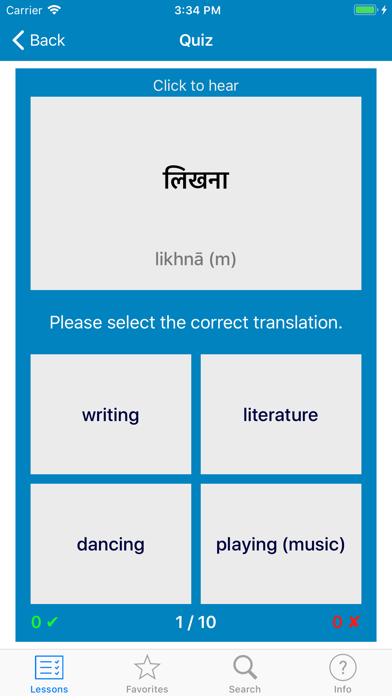 Learn Hindi screenshot