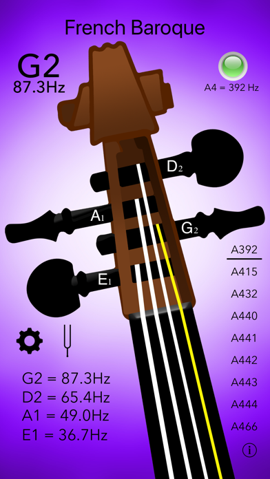 Double Bass Tuner Professional screenshot
