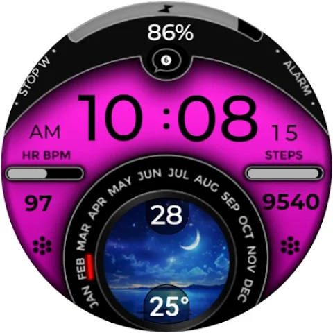 Weather Digital Watch Face A8 screenshot