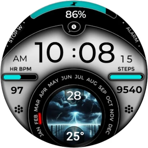 Weather Digital Watch Face A8 screenshot