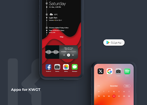 Appo KWGT – iOS 18 Inspired screenshot