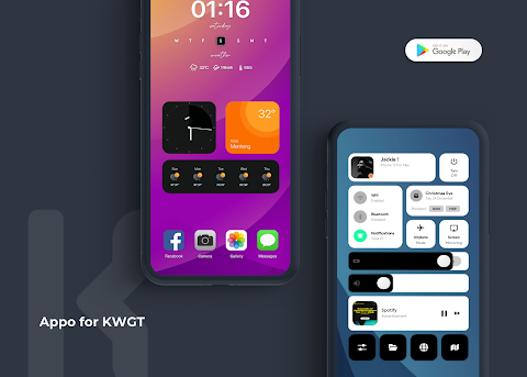Appo KWGT – iOS 18 Inspired screenshot