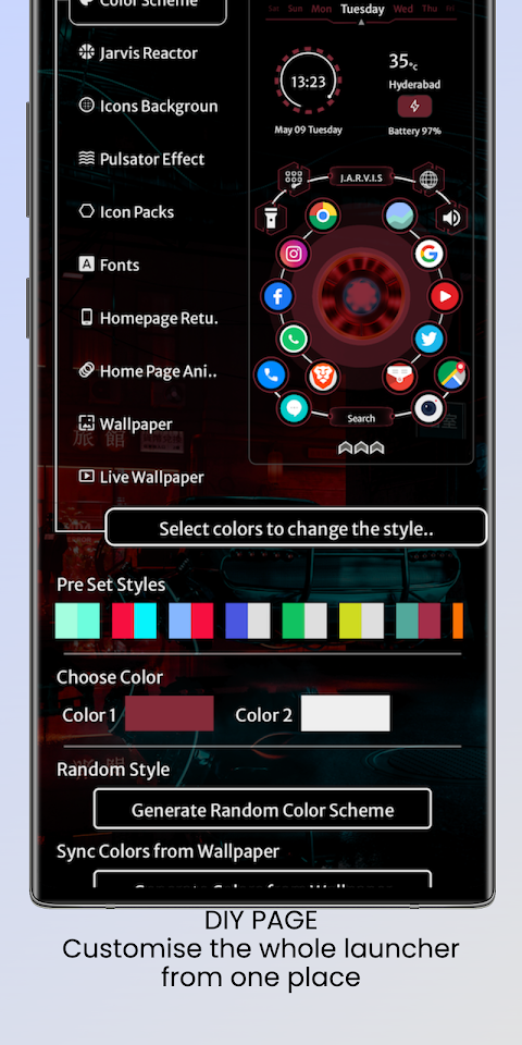 Jarvis Scifi Epic Launcher Pro screenshot
