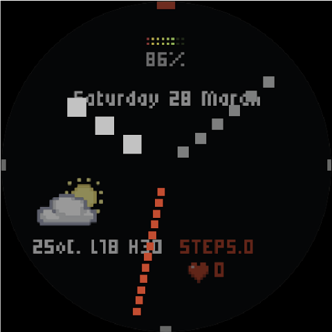 Pixelated Watch Face screenshot