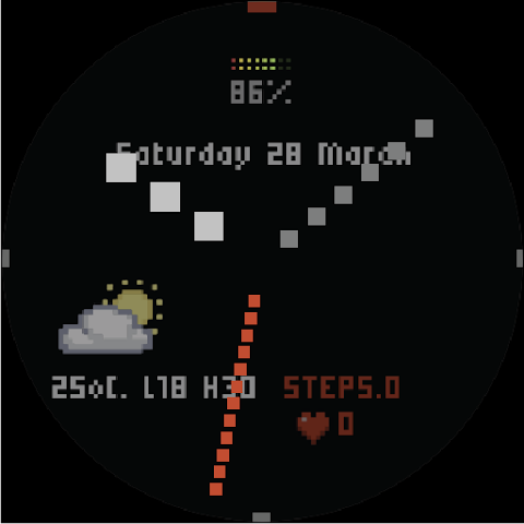 Pixelated Watch Face screenshot