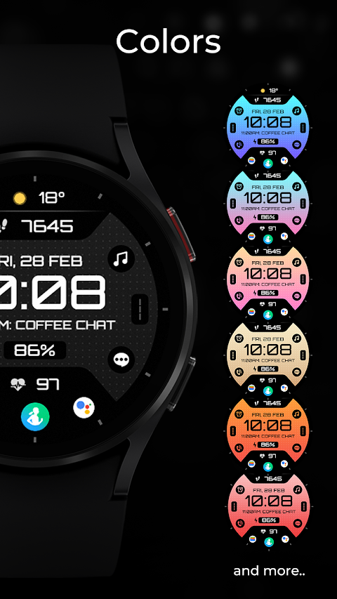 TVV Digital 6 Watch Face screenshot
