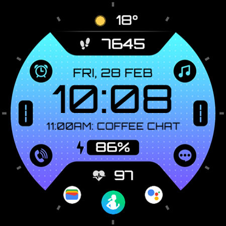 TVV Digital 6 Watch Face screenshot