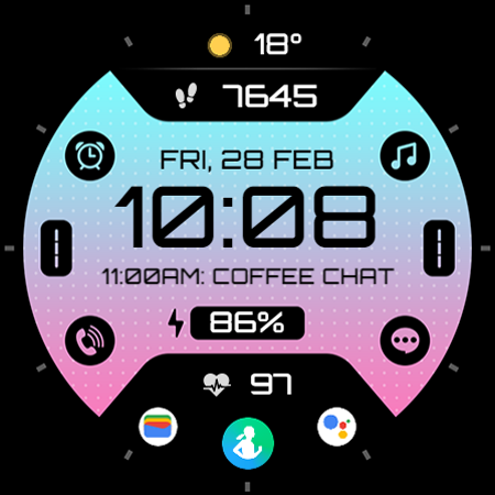 TVV Digital 6 Watch Face screenshot