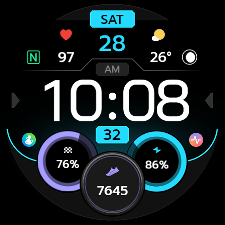 TVV Workout 8 Watch Face screenshot