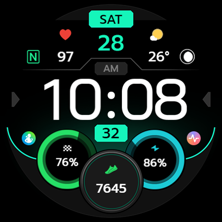 TVV Workout 8 Watch Face screenshot