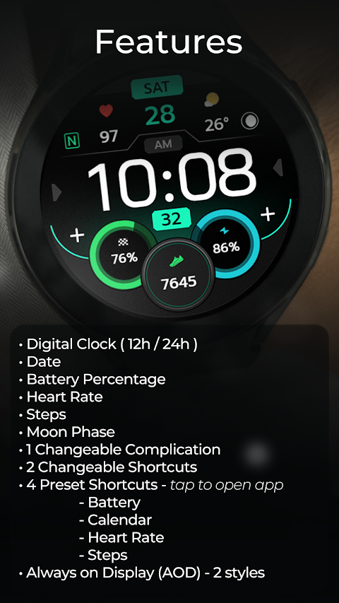 TVV Workout 8 Watch Face screenshot