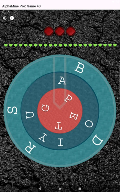 AlphaMine Pro puzzle word game screenshot