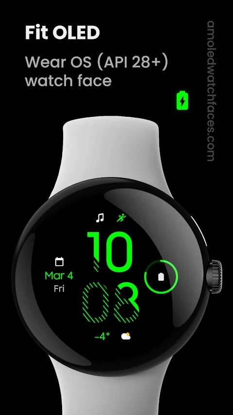 Fit OLED: Watch face screenshot