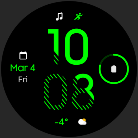 Fit OLED: Watch face screenshot