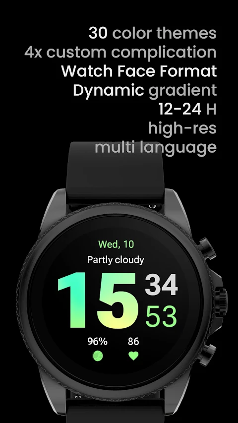 Gradient Watch Face screenshot