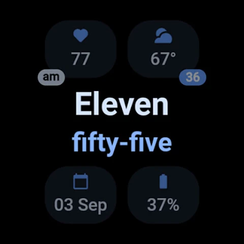 Text Time Watch Face screenshot