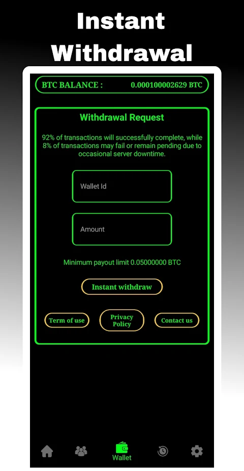 Giga Miner-Bitcoin Miner Cloud screenshot