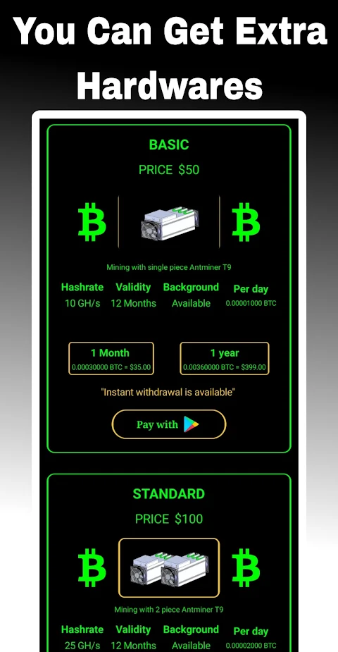 Giga Miner-Bitcoin Miner Cloud screenshot