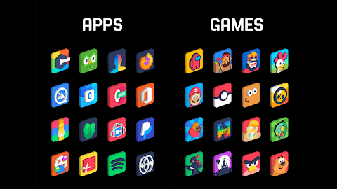 Square 3D – Icon Pack screenshot