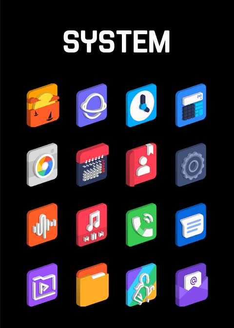 Square 3D – Icon Pack screenshot