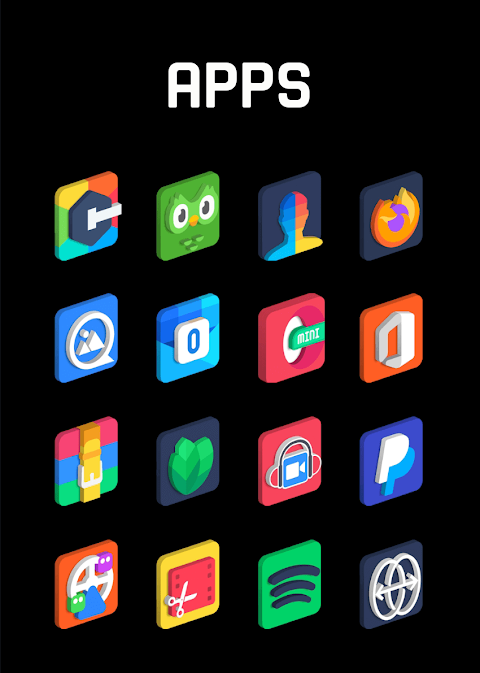 Square 3D – Icon Pack screenshot