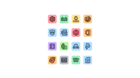 Material You Square Icon Pack screenshot