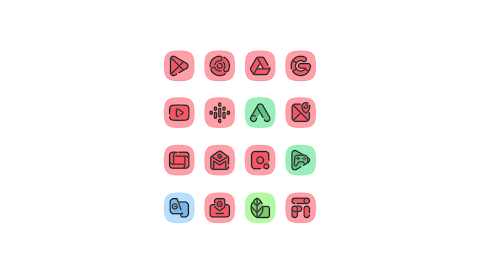 Material You Square Icon Pack screenshot