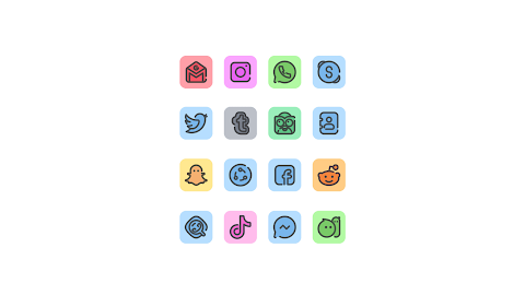 Material You Square Icon Pack screenshot