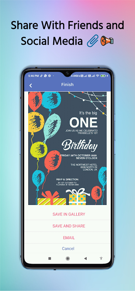 Invitation Card Maker Pro screenshot