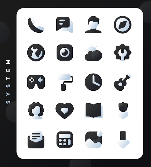 Black Icon Pack : LuX screenshot