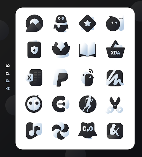 Black Icon Pack : LuX screenshot