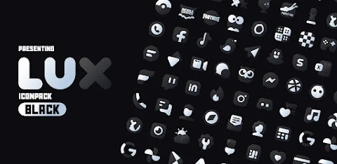 Black Icon Pack : LuX screenshot