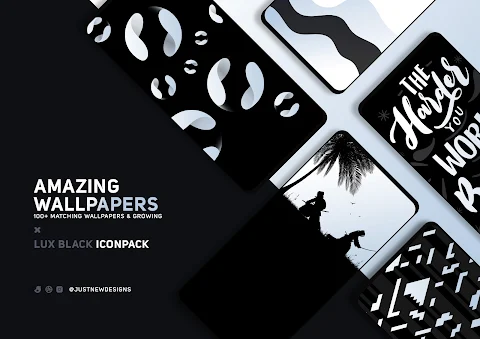 Black Icon Pack : LuX screenshot