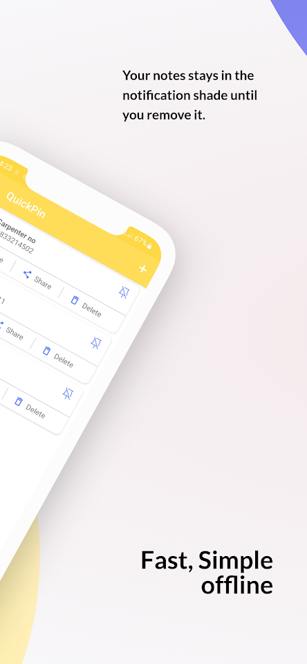 QuickPin – Fast Notes Reminder screenshot